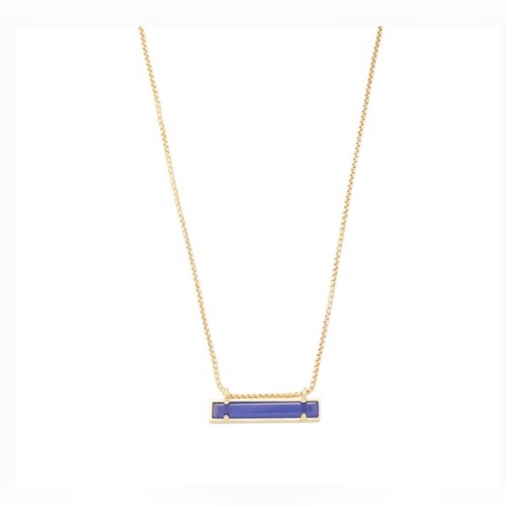 NWT Kendra Scott Leanor Necklace Cobalt Blue - Picture 1 of 7